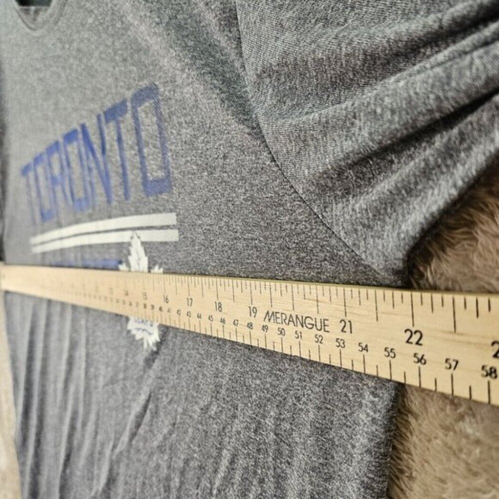 Toronto Maple Leafs Shirt NHL Official Licensed Men's Size L Gray Short Sleeve - Picture 3 of 10